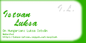 istvan luksa business card