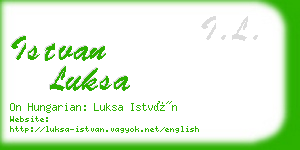 istvan luksa business card